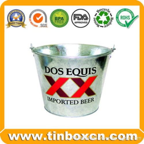 Customized Decorative  Tin Bucket Popcorn Tin Box